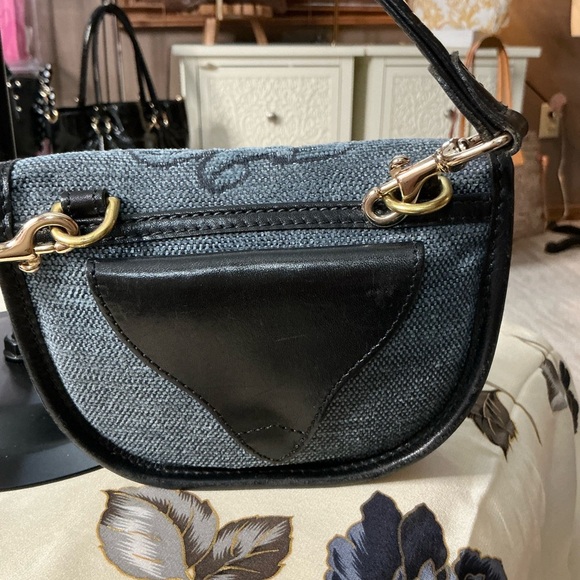 Dooney & Bourke Blue and Black Crossbody Bag with Logo - Picture 5 of 11